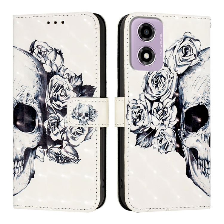 For Motorola Moto E14 3D Painting Horizontal Flip Leather Phone Case