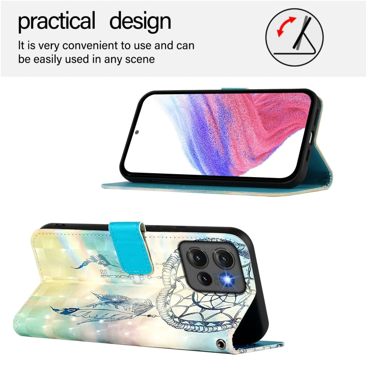 For Motorola Edge 50 5G Global 3D Painting Horizontal Flip Leather Phone Case