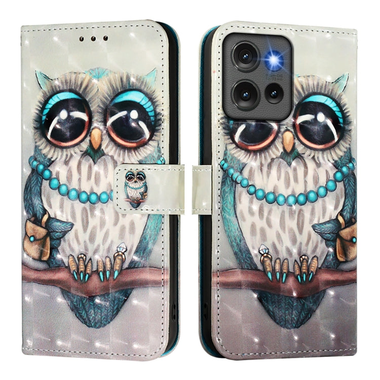 For Motorola Edge 50 5G Global 3D Painting Horizontal Flip Leather Phone Case