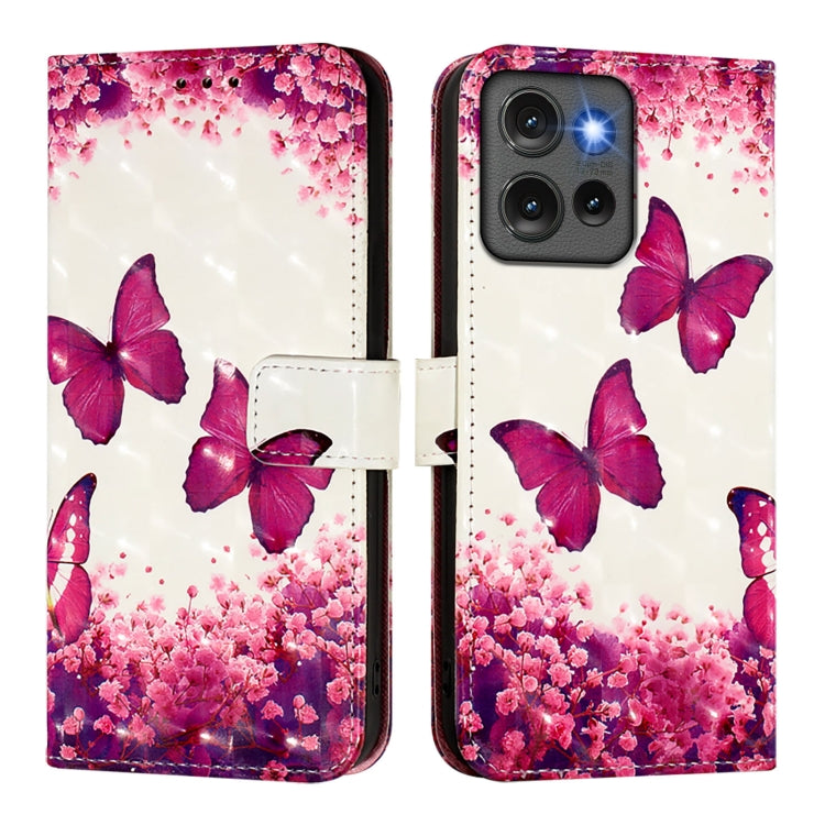 For Motorola Edge 50 5G Global 3D Painting Horizontal Flip Leather Phone Case