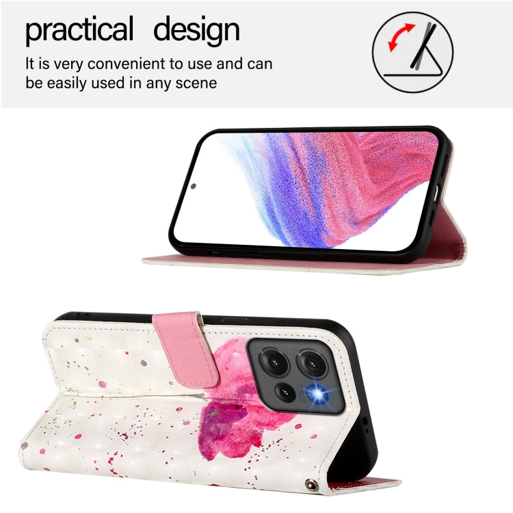 For Motorola Edge 50 5G Global 3D Painting Horizontal Flip Leather Phone Case