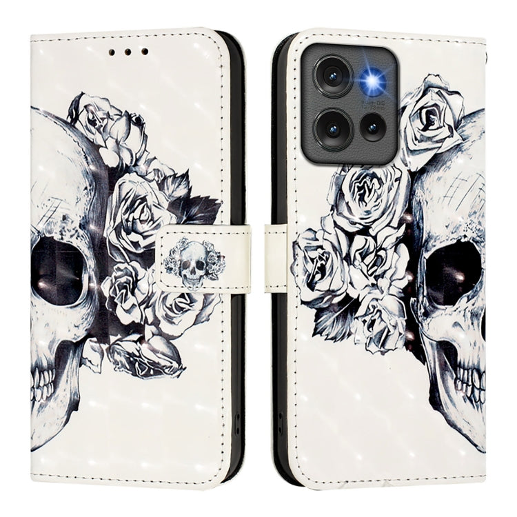 For Motorola Edge 50 5G Global 3D Painting Horizontal Flip Leather Phone Case