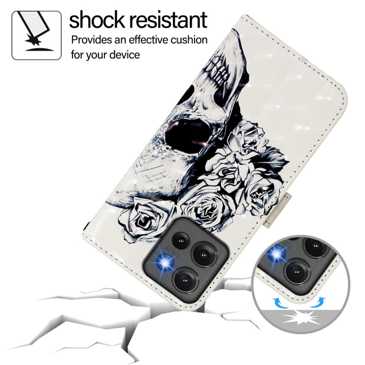 For Motorola Edge 50 5G Global 3D Painting Horizontal Flip Leather Phone Case
