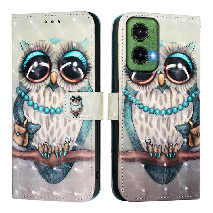 For Motorola Moto G35 3D Painting Horizontal Flip Leather Phone Case