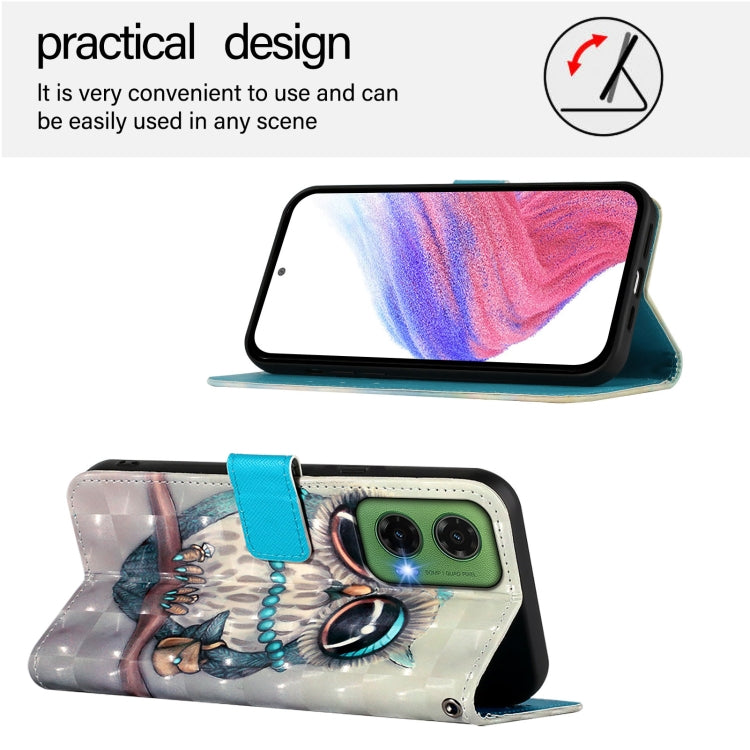 For Motorola Moto G35 3D Painting Horizontal Flip Leather Phone Case
