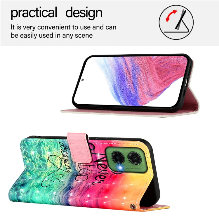 For Motorola Moto G35 3D Painting Horizontal Flip Leather Phone Case