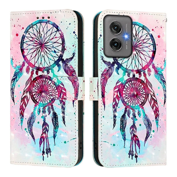 For Motorola Moto G55 3D Painting Horizontal Flip Leather Phone Case