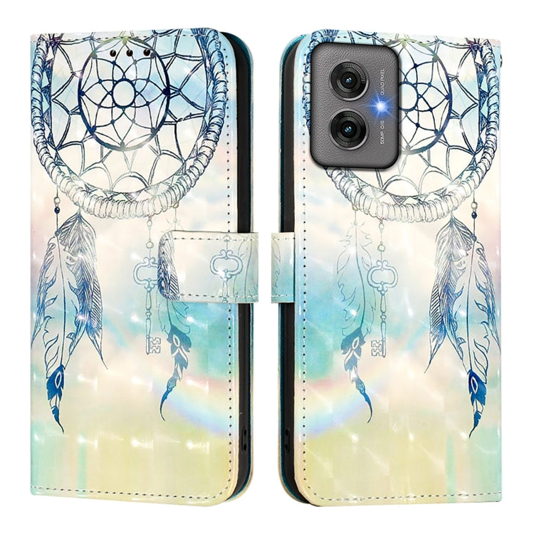 For Motorola Moto G55 3D Painting Horizontal Flip Leather Phone Case