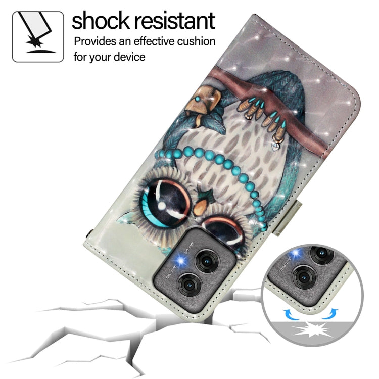 For Motorola Moto G55 3D Painting Horizontal Flip Leather Phone Case