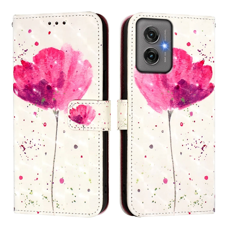 For Motorola Moto G55 3D Painting Horizontal Flip Leather Phone Case