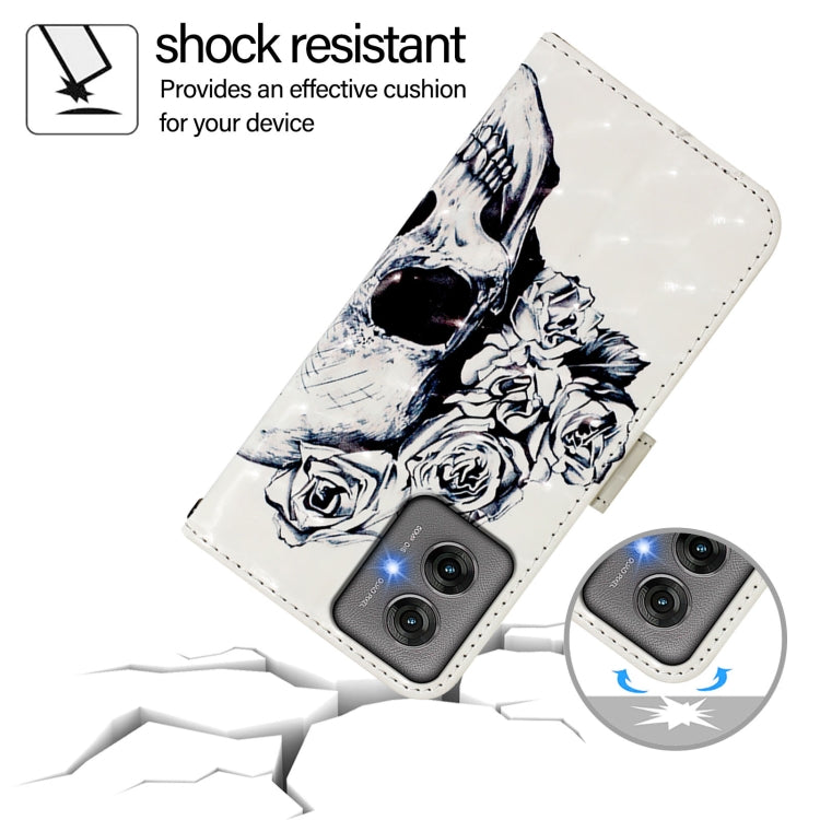 For Motorola Moto G55 3D Painting Horizontal Flip Leather Phone Case