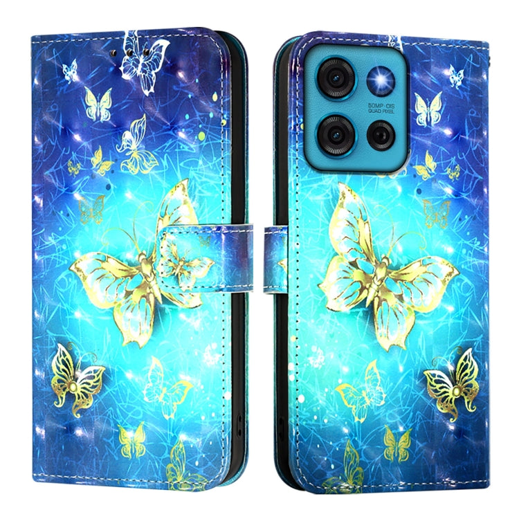 For Motorola Moto G75 5G 3D Painting Horizontal Flip Leather Phone Case