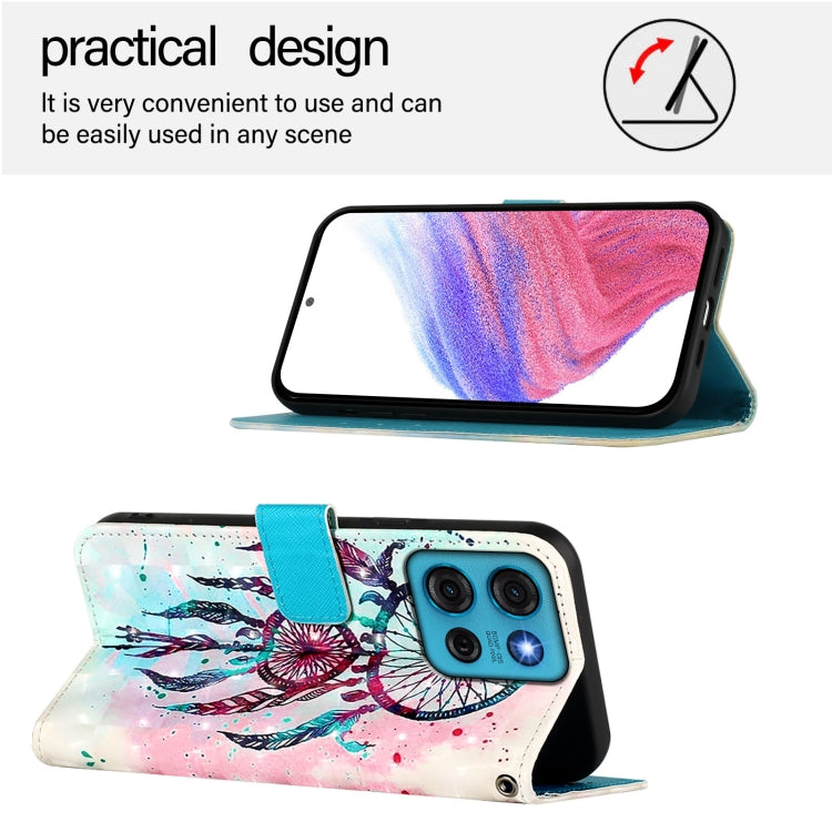 For Motorola Moto G75 5G 3D Painting Horizontal Flip Leather Phone Case