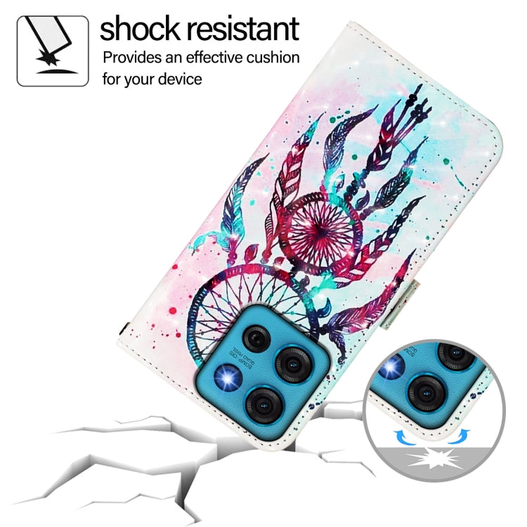 For Motorola Moto G75 5G 3D Painting Horizontal Flip Leather Phone Case