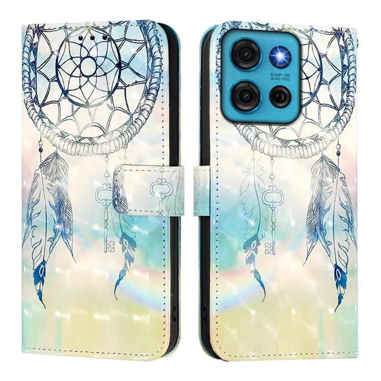 For Motorola Moto G75 5G 3D Painting Horizontal Flip Leather Phone Case
