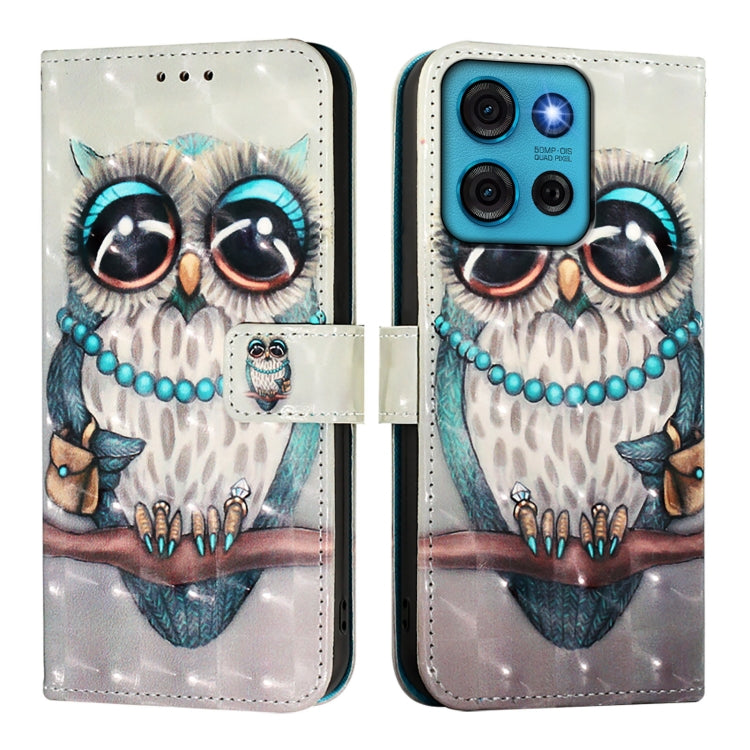 For Motorola Moto G75 5G 3D Painting Horizontal Flip Leather Phone Case