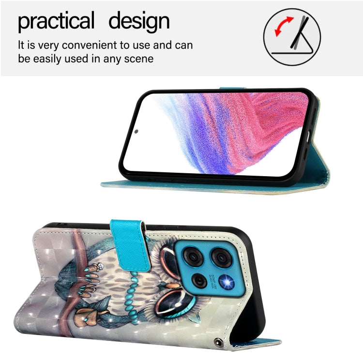 For Motorola Moto G75 5G 3D Painting Horizontal Flip Leather Phone Case