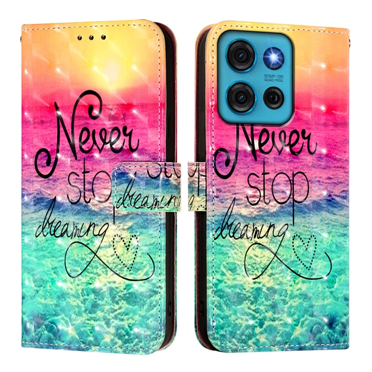 For Motorola Moto G75 5G 3D Painting Horizontal Flip Leather Phone Case
