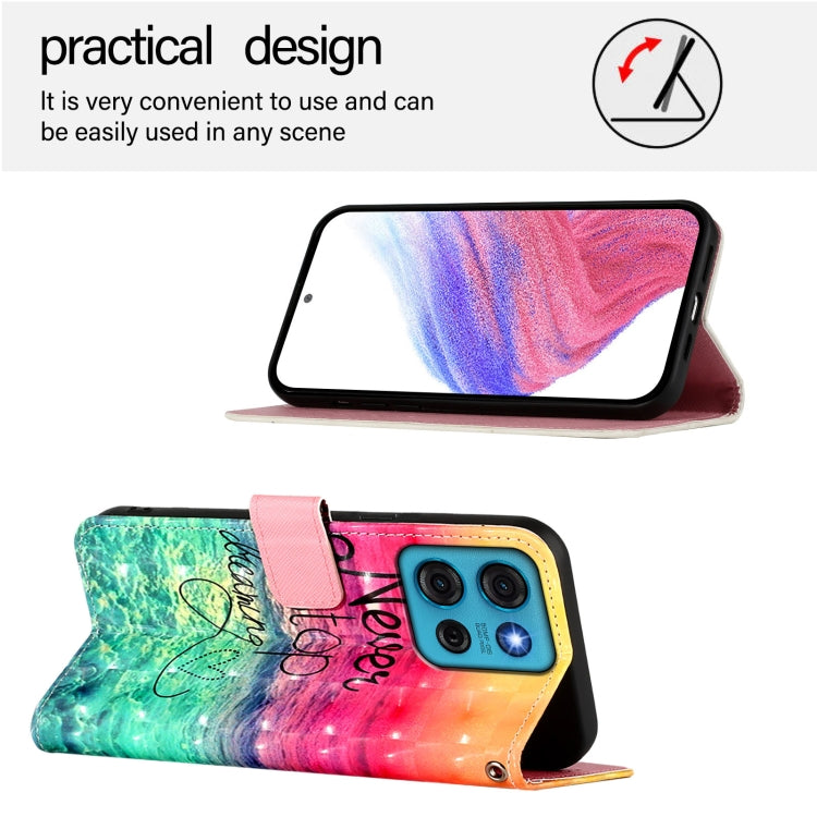 For Motorola Moto G75 5G 3D Painting Horizontal Flip Leather Phone Case