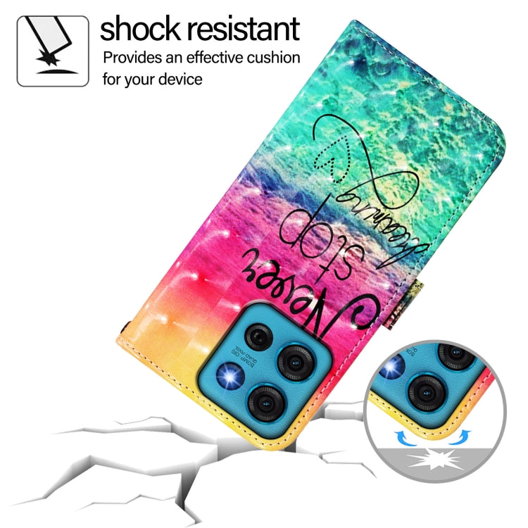 For Motorola Moto G75 5G 3D Painting Horizontal Flip Leather Phone Case