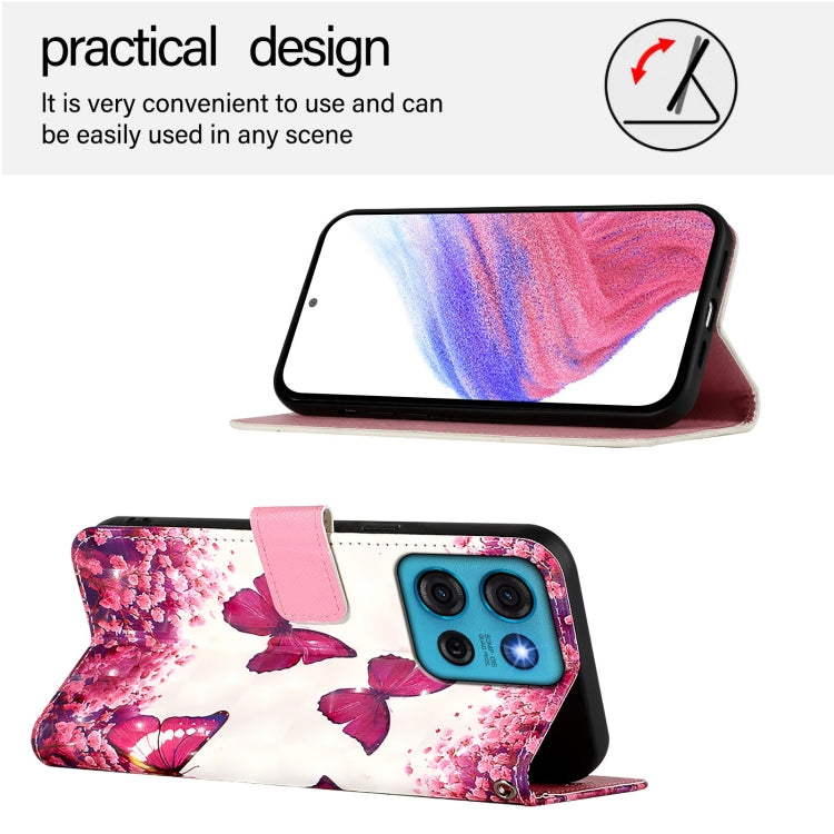 For Motorola Moto G75 5G 3D Painting Horizontal Flip Leather Phone Case