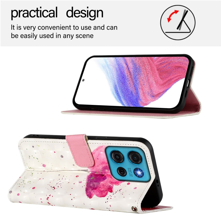 For Motorola Moto G75 5G 3D Painting Horizontal Flip Leather Phone Case