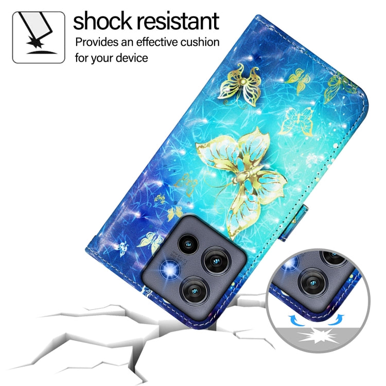 For Motorola Edge 50 Neo 3D Painting Horizontal Flip Leather Phone Case