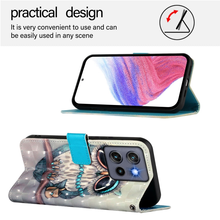 For Motorola Edge 50 Neo 3D Painting Horizontal Flip Leather Phone Case
