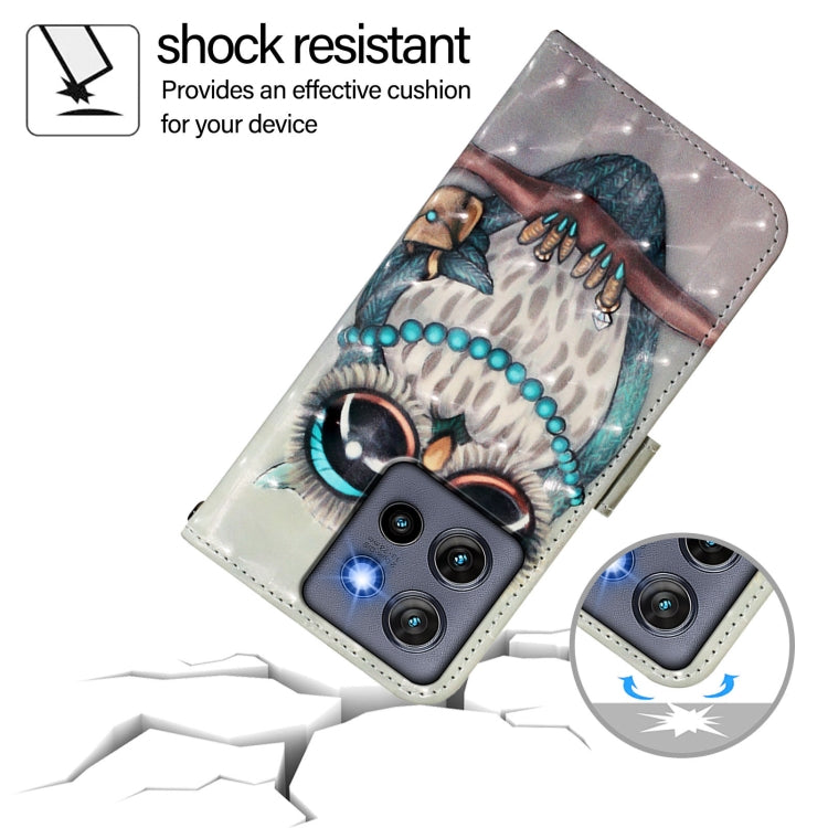 For Motorola Edge 50 Neo 3D Painting Horizontal Flip Leather Phone Case