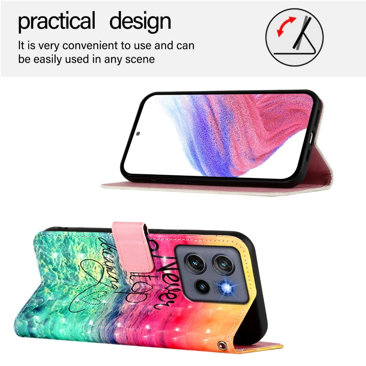 For Motorola Edge 50 Neo 3D Painting Horizontal Flip Leather Phone Case