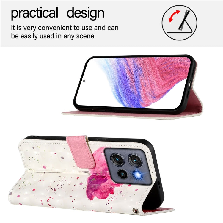 For Motorola Edge 50 Neo 3D Painting Horizontal Flip Leather Phone Case
