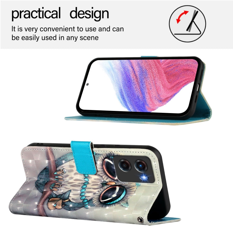 For Motorola Moto G05 3D Painting Horizontal Flip Leather Phone Case