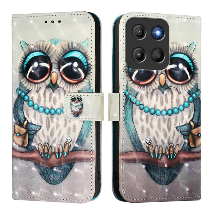 For Motorola Moto G15 3D Painting Horizontal Flip Leather Phone Case