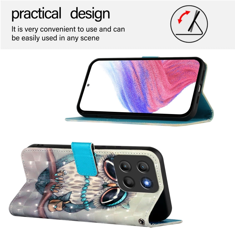 For Motorola Moto G15 3D Painting Horizontal Flip Leather Phone Case