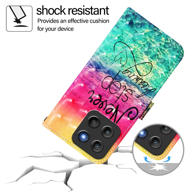 For Motorola Moto G15 3D Painting Horizontal Flip Leather Phone Case