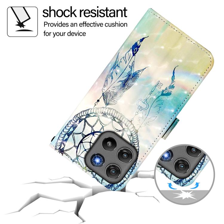 For Motorola Moto G67 Power 5G 3D Painting Horizontal Flip Leather Phone Case