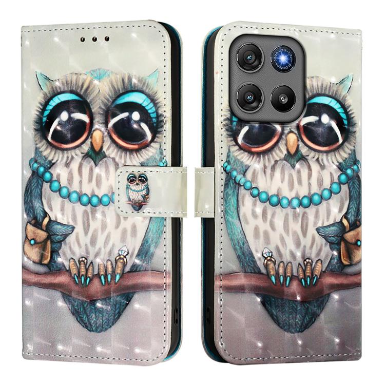 For Motorola Moto G67 Power 5G 3D Painting Horizontal Flip Leather Phone Case