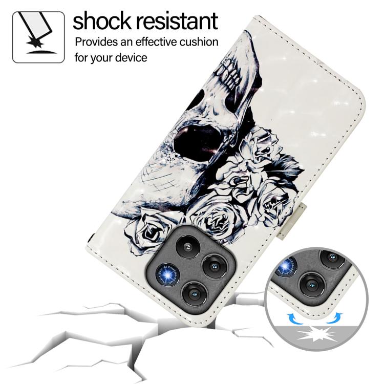 For Motorola Moto G67 Power 5G 3D Painting Horizontal Flip Leather Phone Case