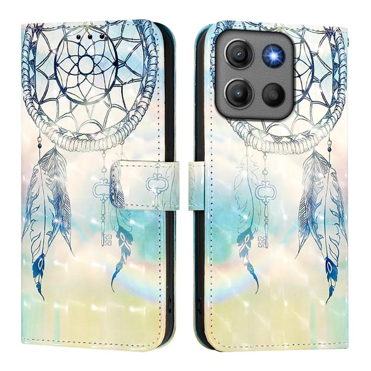 For Motorola Moto G17 / G17 Power / G15 3D Painting Horizontal Flip Leather Phone Case