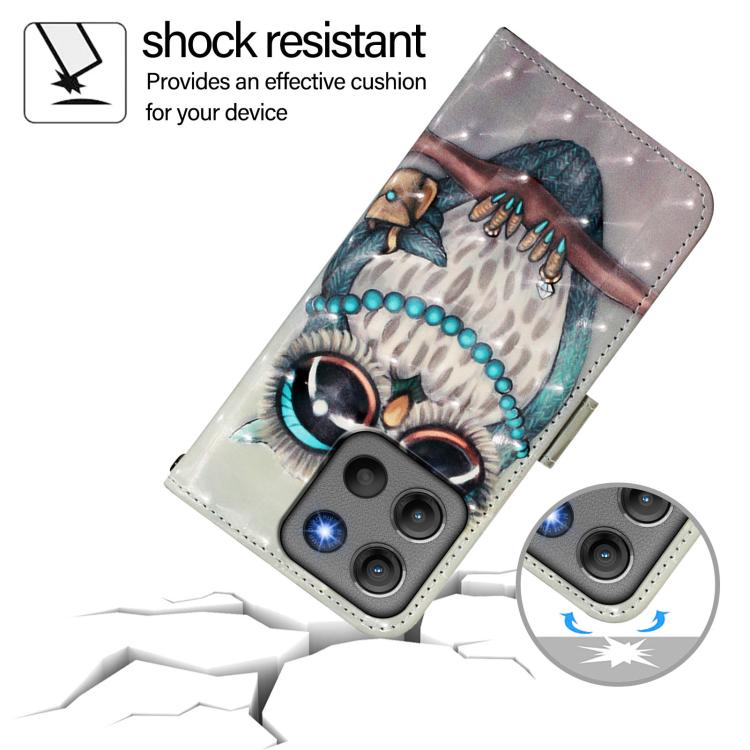 For Motorola Moto G17 / G17 Power / G15 3D Painting Horizontal Flip Leather Phone Case