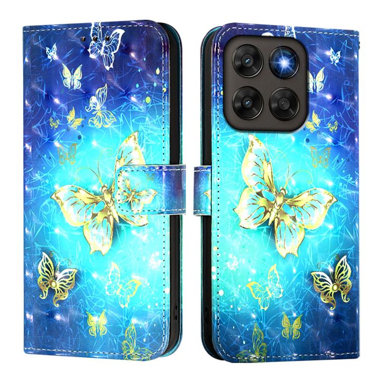 For Motorola Moto G87 / G67 / G77 5G 3D Painting Horizontal Flip Leather Phone Case