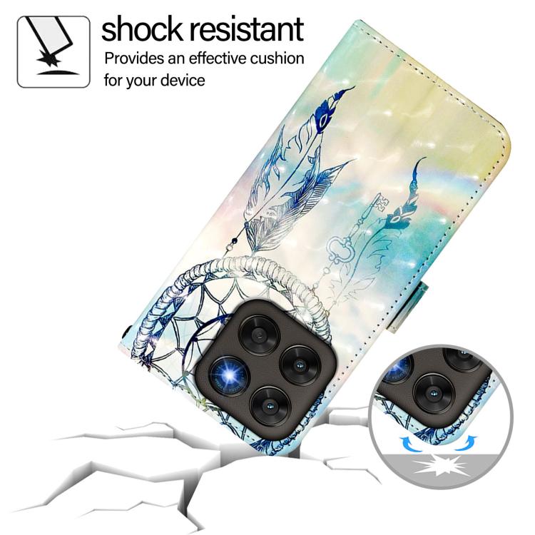 For Motorola Moto G87 / G67 / G77 5G 3D Painting Horizontal Flip Leather Phone Case