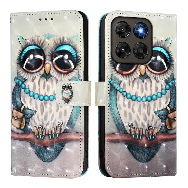 For Motorola Moto G87 / G67 / G77 5G 3D Painting Horizontal Flip Leather Phone Case