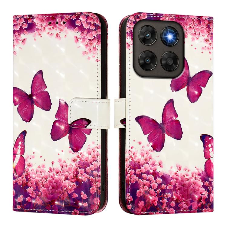 For Motorola Moto G87 / G67 / G77 5G 3D Painting Horizontal Flip Leather Phone Case