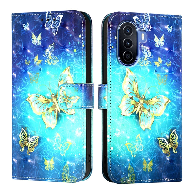 For Huawei Enjoy 50 4G / Nova Y70 Plus 3D Painting Horizontal Flip Leather Phone Case