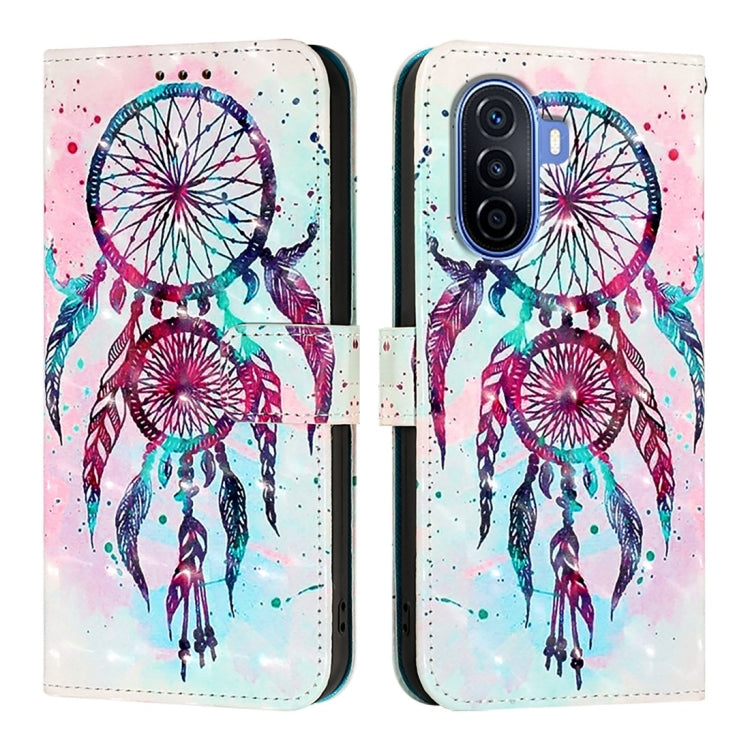 For Huawei Enjoy 50 4G / Nova Y70 Plus 3D Painting Horizontal Flip Leather Phone Case