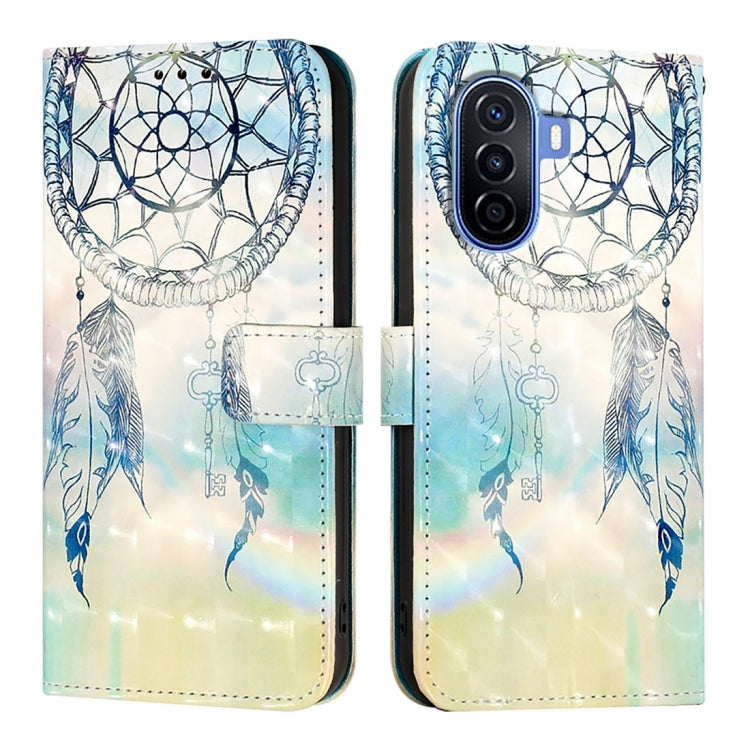 For Huawei Enjoy 50 4G / Nova Y70 Plus 3D Painting Horizontal Flip Leather Phone Case