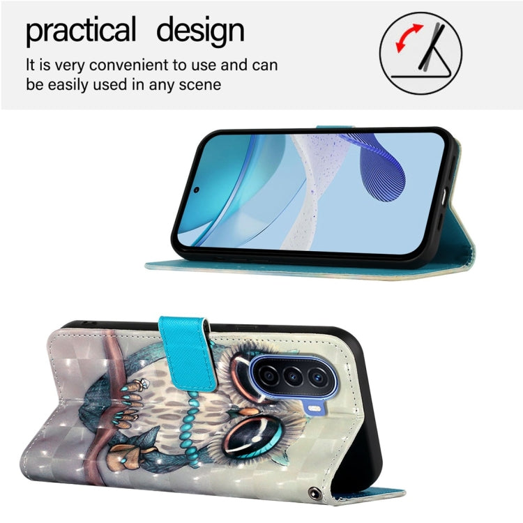 For Huawei Enjoy 50 4G / Nova Y70 Plus 3D Painting Horizontal Flip Leather Phone Case