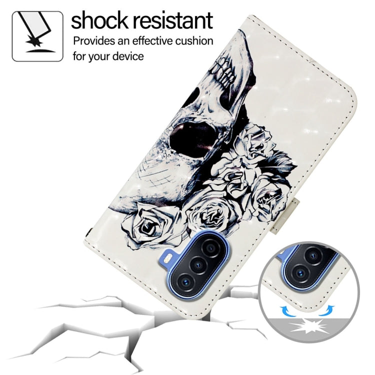 For Huawei Enjoy 50 4G / Nova Y70 Plus 3D Painting Horizontal Flip Leather Phone Case