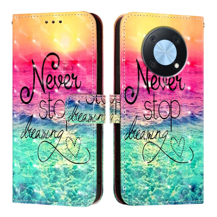 For Huawei Enjoy 50 Pro 4G / Nova Y90 3D Painting Horizontal Flip Leather Phone Case